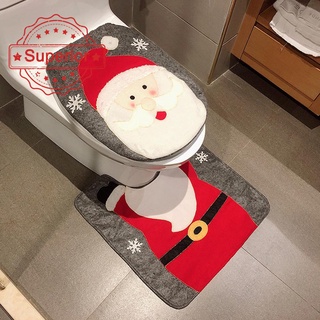 Fancy Snowman tapa de inodoro y alfombra de baño conjunto de decoración de navidad T2N9 (1)