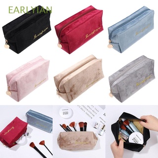 EARLYIAN Soft Velvet Organizer Vintage Travel Makeup Bags Cosmetic Bag Women Lipstick Pouch Beauty Case Girls Toiletry Package/Multicolor