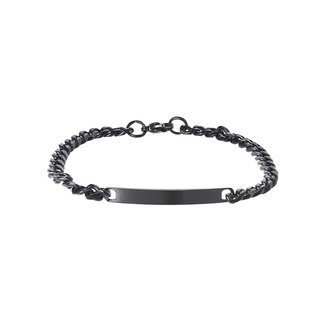 LOVE Ladies Black/Gold/Silver Bar Bracelet Simple and Exquisite Thin Cuff Bracelet (5)