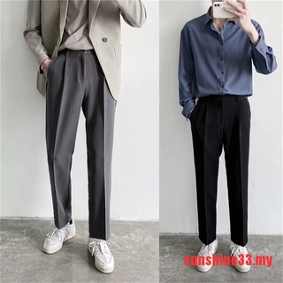 (nuevo) Hombres Casual pantalones cremallera traje pantalones pantalones Harajuku Simple holgado elástico estudiantes más el tamaño (1)