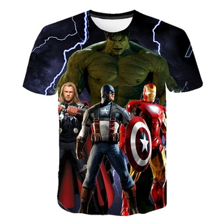 Super Marvel Hulk Spiderman Nueva Camiseta Niños Ropa De Manga Corta Niñas Tops Camisetas (1)