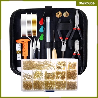 joyería hacer suministros kit de herramientas alicates hallazgos de joyería abalorios para adultos (5)