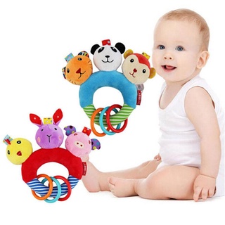 Bebé mano campana de peluche juguetes suave juguete agarre bola sonajeros tela Animal educativo