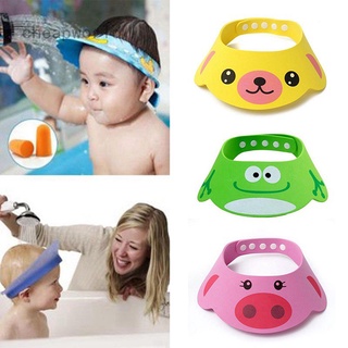 Nuevos niños baño bebé ajustable gorro de ducha proteger champú, lavado de pelo escudo para niños recién nacido bebé gorra impermeable