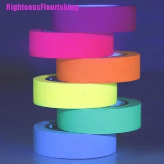 Righteousflourishing 6 rollos de cinta reactiva UV luz negra fluorescente cinta brillan en la oscuridad neón Gaffer (8)