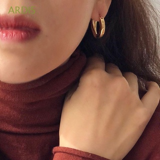 ARDIS Gold Solid Stud Earrings Stylish Jewelry Hoop Earrings Statement Minimalist Irregular Round Geometric Fashion Accessories Drop Earrings/Multicolor