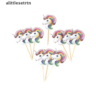 [alittlesetrtn] 10 piezas de unicornio para cupcakes, para niños, baby shower, cumpleaños, decoración de tartas [alittlesetrtn] (1)