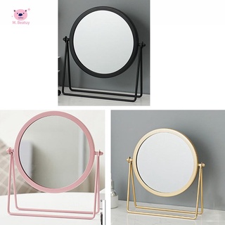 espejo decorativo de metal señora de escritorio espejo de maquillaje 360 c forma redonda espejo de tocador retroiluminado espejos (negro)