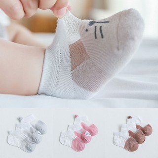 3 pares/lote de verano nuevo/calcetines de malla fina para bebé/calcetines lindos de dibujos animados para bebé/niña