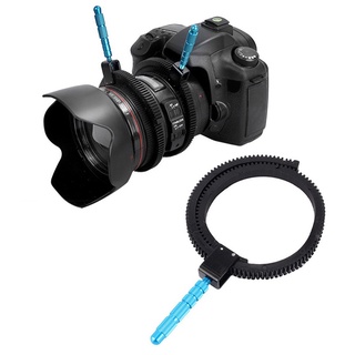 Adjustable Rubber Follow Focus Gear Ring Belt with Aluminum Alloy Grip for DSLR Camcorder Camera