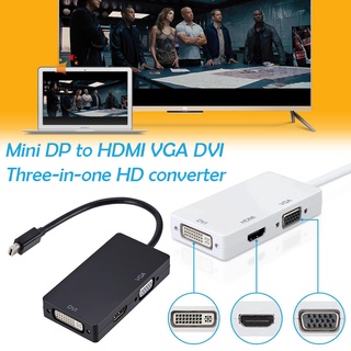 amj mini displayport 3 en 1 mini hub convertidor monitor adaptador convertidor de vídeo para el hogar