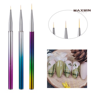 maxmin 3Pcs/Set Nail Pen Wide Application Easy to Use Nylon Wool Nail Art Drawing Liner for Salon (9)