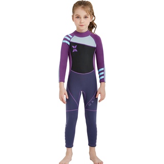 empalme surf traje de neopreno de 2,5 mm de neopreno niños niña traje de neopreno (púrpura xl)