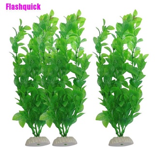 [Flashquick] "plantas De agua artificiales de plástico verde altura para acuario tanque de peces