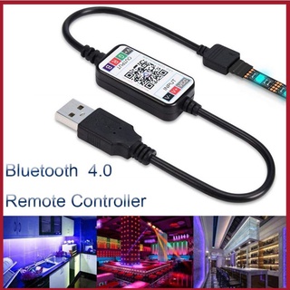 Caliente Mini Inalámbrico 5-24V Control De Teléfono Inteligente RGB LED Tira De Luz Controlador USB Cable Bluetooth 4.0 hennry.cl