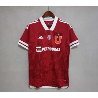 La U Club Universidad de Chile 2021 - 2022 tercera camiseta de fútbol roja Joaquin Larrivey #20 Montillo #10