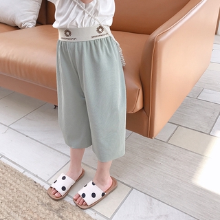 Niñas pantalones de estilo extranjero versátil de las mujeres de verano delgado pantalones casuales