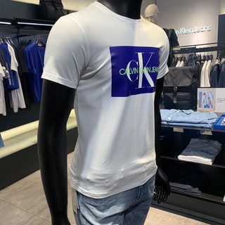 CK calvin klein/ camiseta de manga corta de algodón casual cuello redondo para hombre (5)