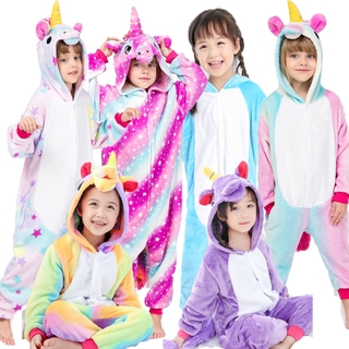ropa de dormir para niños/niños/franela/invierno/sudadera con capucha de unicornio/ropa de dormir/ropa de dormir