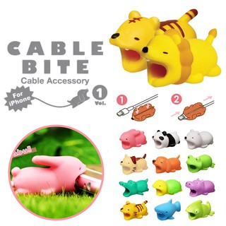 Protector de Cable para iPhone USB Cable cargador titular Cable Bite lindo Animal