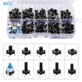 BIGG TZT 10 Values 180PCS Tactile Push Button Switch Mini Momentary Tact Assortment Kit DIY