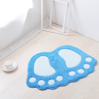 Kidsup-Alfombra de baño, patrón de huella, alfombra absorbente de agua para puerta del hogar, baño, sala de estar (6)