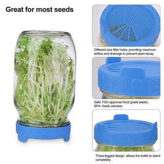 LAVELLE Silicone Sprout Cover Planters Seed Growing Sprouting Lid Germination Mesh Vegetable for Mason Jar Food Grade Nursery Trays/Multicolor (6)