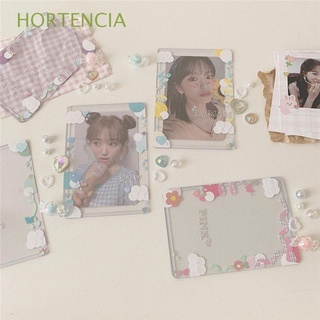HORTENCIA School Stationery Card Film Protector Vertical Photocards Storage Bag Kpop Photocards Protector Transparent With Chain Korea Kpop Photocards Horizontal Card Film Card Holder Card Protector Idol Photo Sleeves (1)