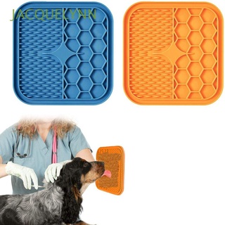 JACQUELYNN With Suction Cup Pet Slow Food Mat Food Grade Pet Lick Pad Dog Food Feeding Mat For Dog Cat Pet Anxiety Relief Silicone Durable Dispensing Tools Slow Food Bowls/Multicolor