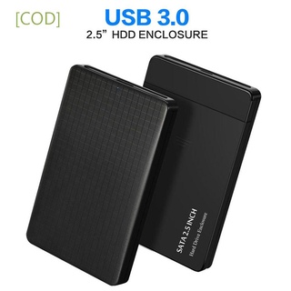 Diseño a cuadros HDD caja de disco duro negro caja HDD caso con Cable unidad externa USB "SATA/Multicolor