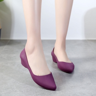 Verano 2020 nuevos zapatos de mujer Jelly goma moda solo tacones