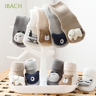 IBACH Girls Baby Socks Infant Cartoon Newborn Floor Socks Keep Warm Stereo Doll Children Toddler Cotton Thick Non-Slip Sole (1)
