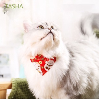 tasha moda gato collar hecho a mano gato saliva toalla trigon bufanda triángulo bufanda gatito pañuelo de dibujos animados perro triángulo baberos accesorios para gatos ajustables suministros para mascotas