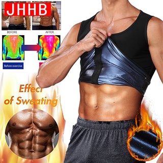 Hombres cuerpo Shaper Sauna chaleco cintura entrenador adelgazar cinturón sudadera camisa polímero corsé superior Abdomen reducción Shapewear Top (1)