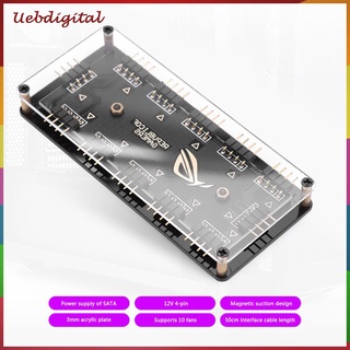 Ud.12v 4-Pin 10 puertos RGB HUB 12V placa base controlador RGB 1-10 divisor