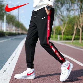 Nike coreano pantalones para correr de los hombres Nike pantalones casual deportes Nike pantalones