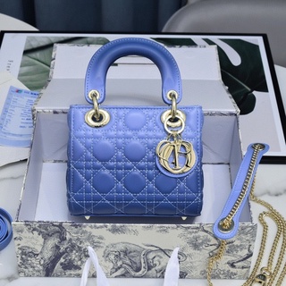 Bolso de señora azul degradado de alta calidad Dior / Dior con las letras D.I.O.R (con caja) (1)