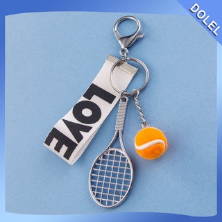 Dolel Mini llavero ligero De raqueta De tenis ligeros/Exquisite deportivo con dije novedoso De raqueta De tenis/llavero anillo De regalo deportivo Para