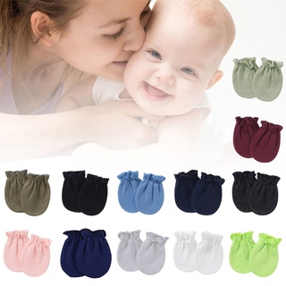1 Par De guantes De algodón suaves para bebé/recién nacidos/suaves/antirrapantes