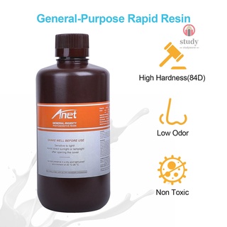 resina rápida de propósito general 405nm estándar fotopolímero curado resina bajo olor no tóxico 500 ml para dlp/lcd luz curado impresora 3d (2)