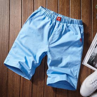 2021 nuevos hombres verano casual ejercicio suelto secado rápido color puro pantalones cortos de playa (7)