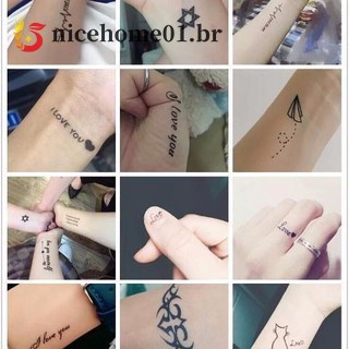 30 pzs calcomanías de tatuaje temporal/lindo/lindo/lindo/lindo/Etiqueta inglesa/tatuaje falso/tatuaje/tatuaje falso
