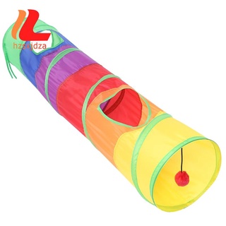 túnel de gato tubo de mascotas plegable juguete de juego interior al aire libre juguetes