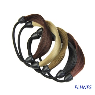 plhnfs moda coreana peluca pelo cola de caballo titulares trenzas pelo giro banda de goma diadema