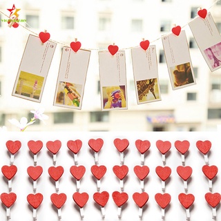45 unids/pack mini amor corazón clips de madera para papel fotográfico ropapin artesanía decoración clavijas suministros (1)