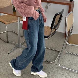 Casual cintura alta suelta mujeres Denim Jeans Streetwear Vintage largo ancho pierna Jeans pantalones mujer pantalones Capris 2021