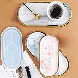 DIY Oval Mold Ashtray Mold Coaster Silicone Tray Mold Epoxy Resin Casting Molds Plaster Mold DIY Crafts Making Tool