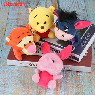 lakecoutin 12cm winnie the pooh oso lindo de dibujos animados muñecas de peluche juguetes llavero colgante regalo