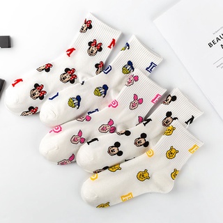 Calcetines De compresión para mujer con diseño De Mickey Mouse/calcetines medianos/japones/Mickey