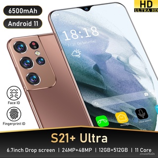 Galay S21 Ultra Global Versión Smartphone 6.7 Pulgadas 12GB Ram 512GB ROM 5G 48MP Cámara Trasera Android11 MTK6889 Teléfono Móvil